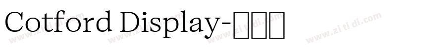 Cotford Display字体转换